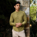 Cotton Shirts For Men | Full Sleeves | Olive