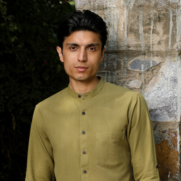 Cotton Shirts For Men | Full Sleeves | Olive