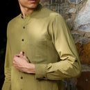 Cotton Shirts For Men | Full Sleeves | Olive