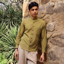 Cotton Shirts For Men | Full Sleeves | Olive