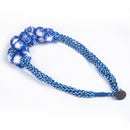 Cotton Necklace | Wooden Closure | Cotton Dori | Blue & White