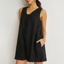 Hemp Playsuit for Women | Black