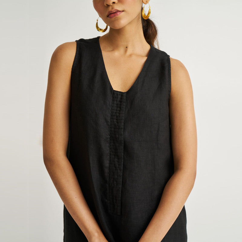 Hemp Playsuit for Women | Black