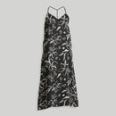 Black Midi Slip Dress for Women | Bemberg | Floral Print