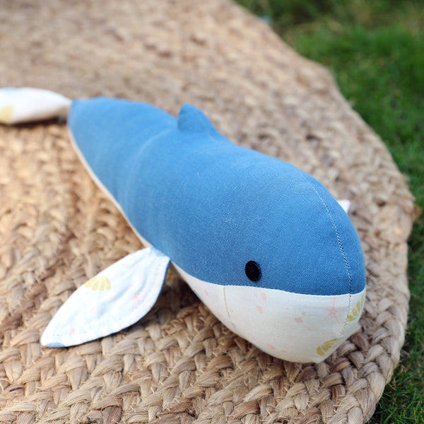 Kaia Whale Soft Toy for Kids | Organic Cotton | Blue