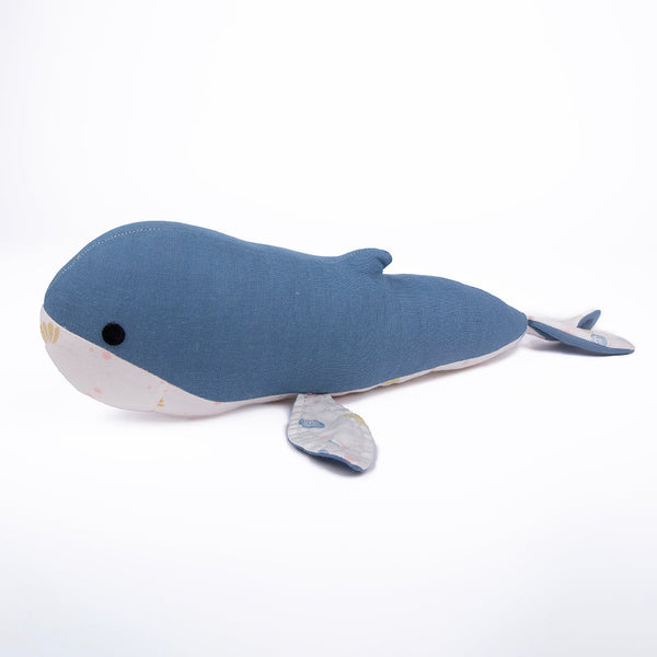 Kaia Whale Soft Toy for Kids | Organic Cotton | Blue