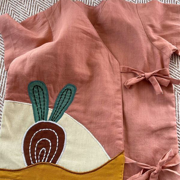 Cotton Baby Jabla Set | Beetroot Design | Salmon Orange