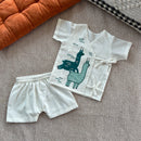 Cotton Baby Jabla Set | Alpacas Design | White