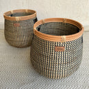 Sea Grass Plant Basket | Black | 33 cm