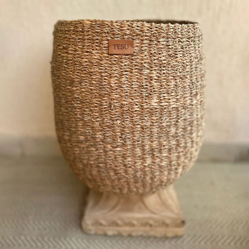 Sea Grass Plant Basket | Brown