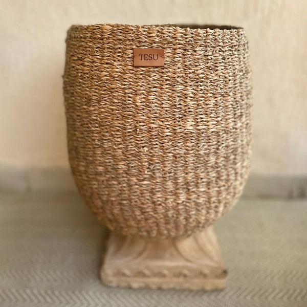 Sea Grass Plant Basket | Brown