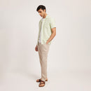 Men's Tencel Linen Shirt | Notch Collar | Pistachio Green