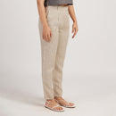 Linen Trouser Pants for Women | Pleated | Beige