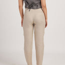 Linen Trouser Pants for Women | Pleated | Beige