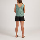 Linen Tank Top for Women | V-Neck | Sage Green