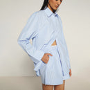 Cotton Loose Shirt for Women | Striped | Blue & White