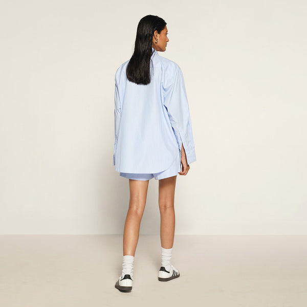 Cotton Loose Shirt for Women | Striped | Blue & White