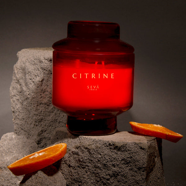 Scented Candle Gift | Soy Wax | Red | Bitter Orange