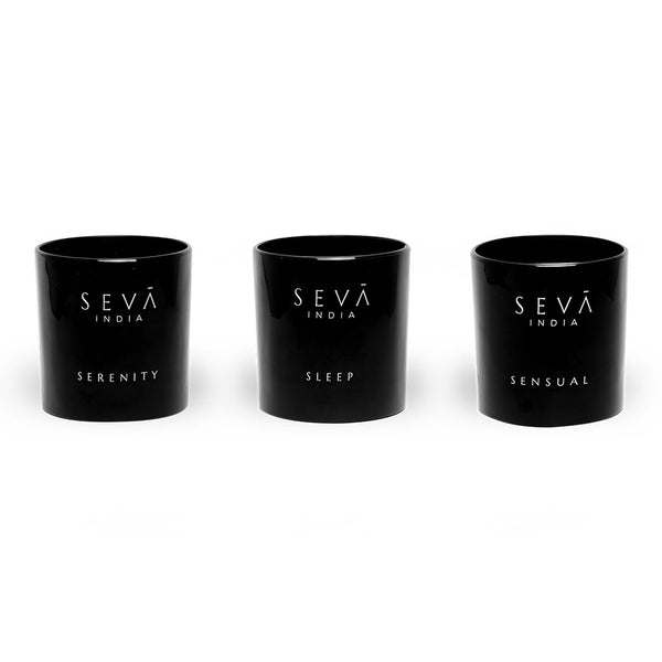 Festive Gift Hampers | Scented Candle Gift Hamper | Soy Wax | Black | Set of 3.