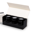 Festive Gift Hampers | Scented Candle Gift Hamper | Soy Wax | Black | Set of 3.