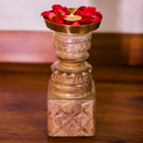 Eternal Light Candlestands | Candle Holder | Mango Wood & Brass