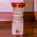 Elysian Glow Candlestand | Candle Holder | Mango Wood & Brass