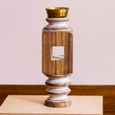 Illumina Candlestand | Candle Holder | Mango Wood & Brass