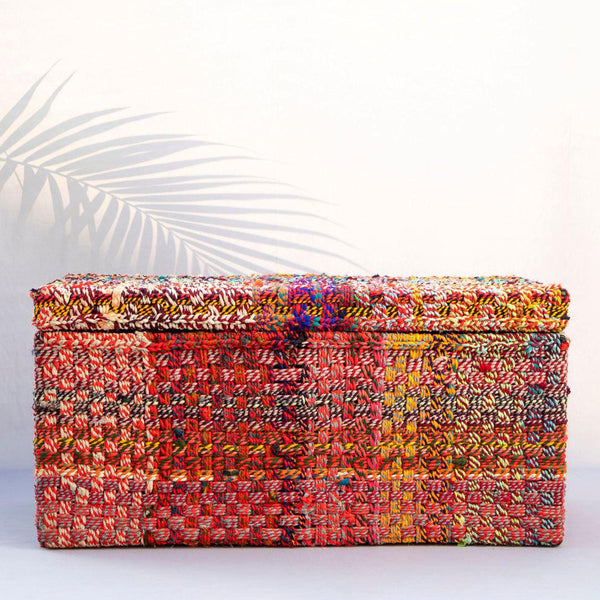 Trunk Storage Organiser | Upcycled Textile | Multicolour