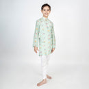Kurta Pajama for Boys | Cotton Muslin | Embroidered | Green