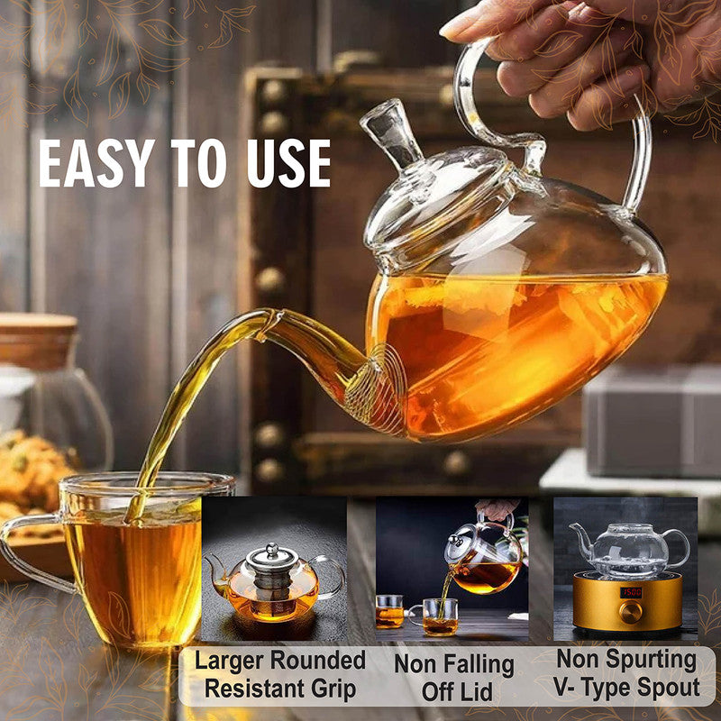 Borosilicate Glass Kettle With Infuser | 1 Litre