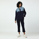 Organic Cotton Women Zipper Jacket | Navy Blue