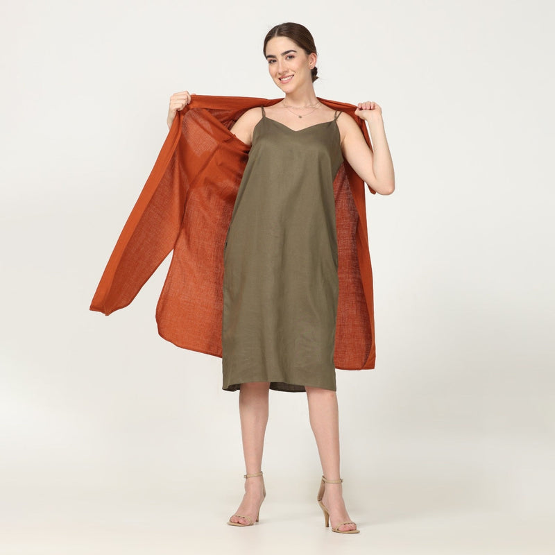 Organic Cotton Jacket For Women | Orange
