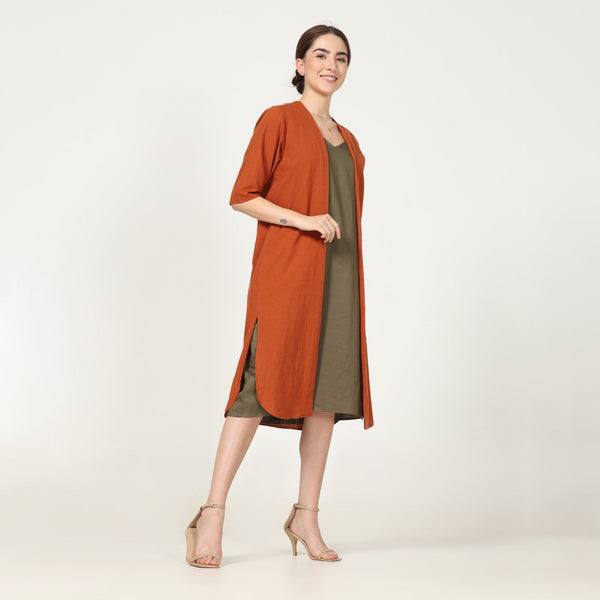 Organic Cotton Jacket For Women | Orange