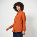 Cotton Shirt for Women | Drop Shoulder | Orange