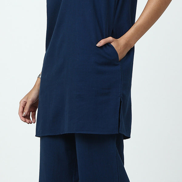 Cotton Women Co Ord Set | Navy