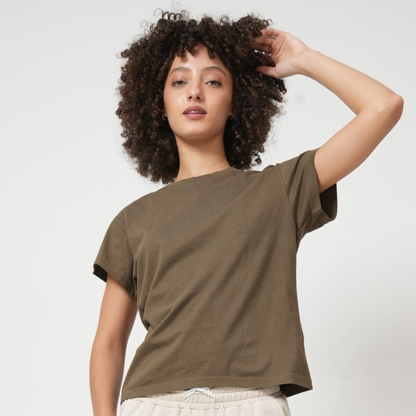 Organic Cotton Jogger Set Women | Olive | T-Shirt & Joggers