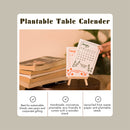 Plantable Calendar with Wooden Stand | Recycled Paper | Seed Paper | Multicolour