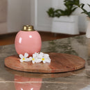 Metal Flower Vase | Mayur | Pink Enamel | 6 inches