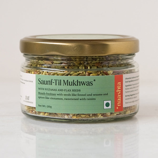 Saunf Til Mukhwas | Mouth Freshner | Turmeric & Cinnamon | 120 g