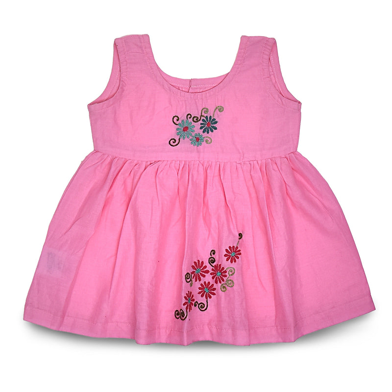 Cotton Baby Girl Dress | Daisy Design | Pink