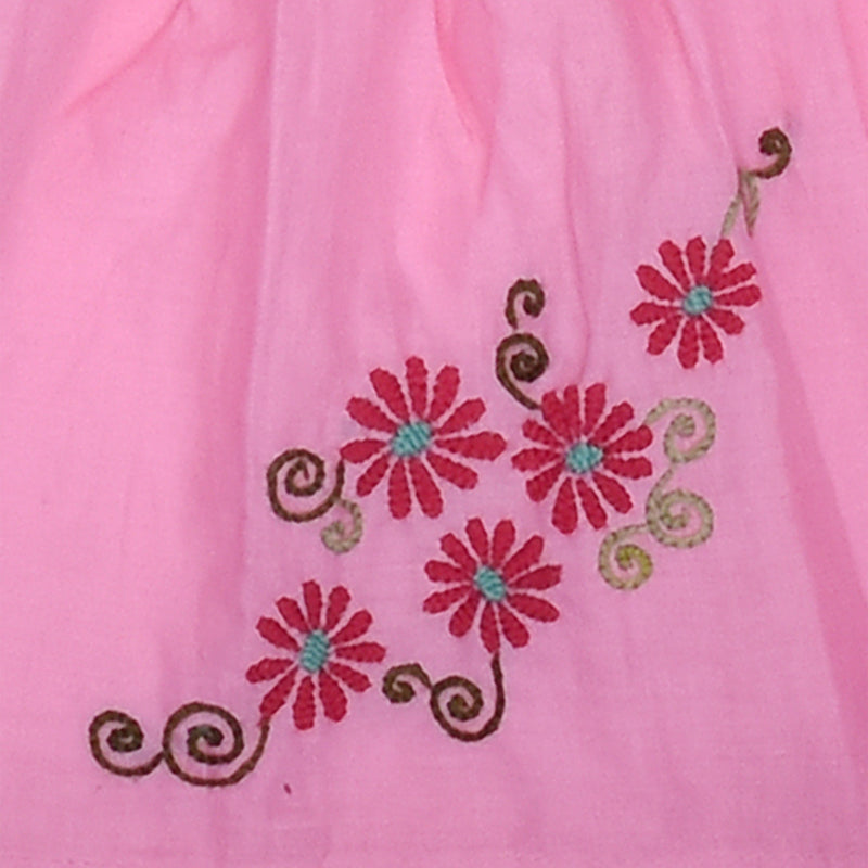 Cotton Baby Girl Dress | Daisy Design | Pink