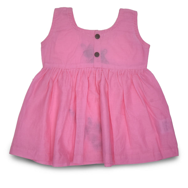 Cotton Baby Girl Dress | Daisy Design | Pink