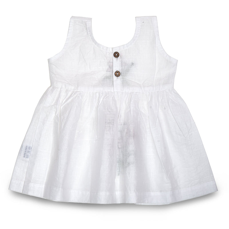 Baby Girl White Dress | Cotton | Lily Design