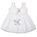 Baby Girl White Dress | Mulmul Cotton | Butterfly Design