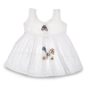 Baby Girl White Dress | Mulmul Cotton | Butterfly Design