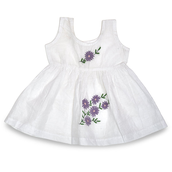 Baby Girl White Dress | Cotton |  Embroidered | Pack Of 3