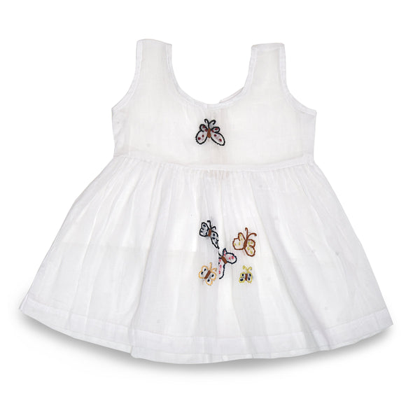 Baby Girl White Dress | Mulmul Cotton |  Embroidered | Pack Of 2