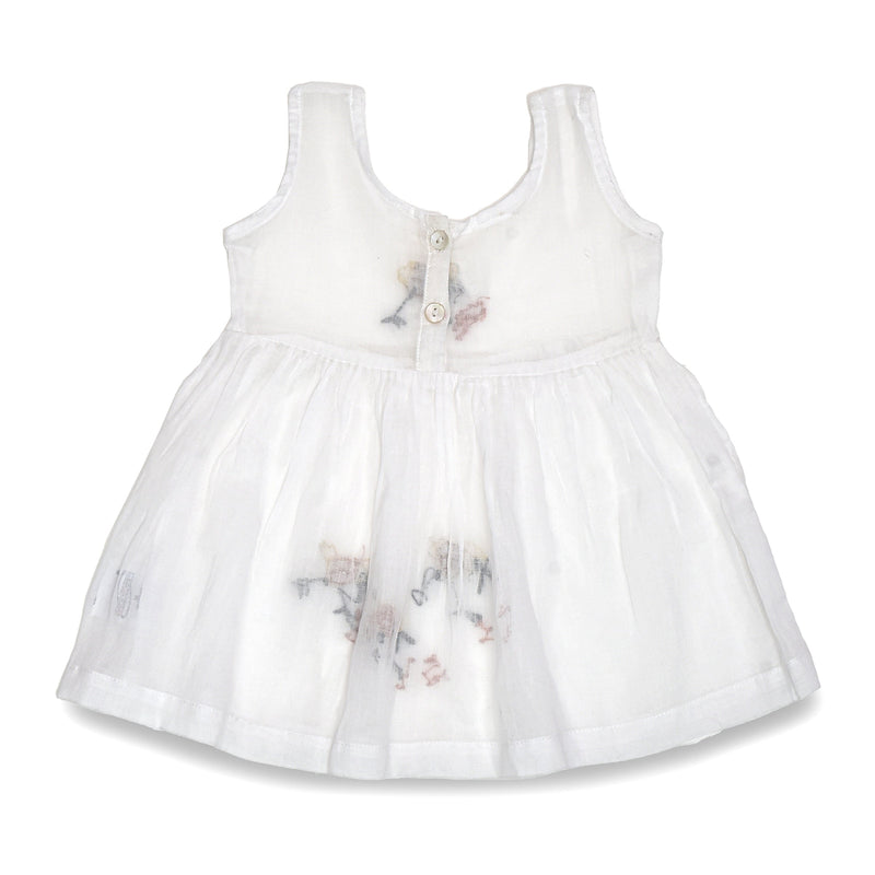 Baby Girl White Dress | Mulmul Cotton |  Embroidered | Pack Of 2