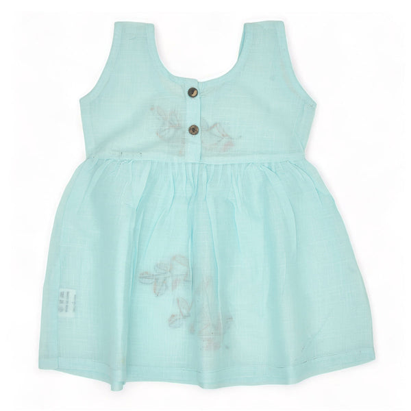 Cotton Dress for Baby Girl | Petal Design | Blue