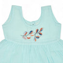 Cotton Dress for Baby Girl | Petal Design | Blue